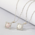 18K Gold Plated Charm Gold Pearl Pendant Necklaces